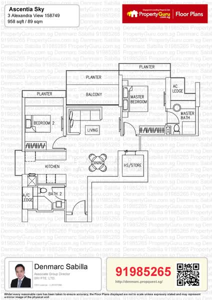 Ascentia Sky, 1 Alexandra View, 2 Bedrooms, 947 sqft, Apartment For Sale, by Denmarc Sabilla, 23234072 - PropertyGuru.com.sg