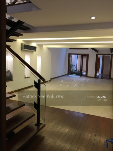 Emerald Hill Conservation Area, Emerald Hill Road, 4 Bedrooms, 4,200 sqft, Conservation House For Rent, by Patrick See Kok Yew, 23254383 - Living & Dining Area view from Foyer entrance. Stairs leading to Master & Junior Master Bedrooms - PropertyGuru.com.sg
