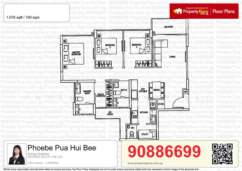 Riverparc Residence, 90 Punggol Drive, 3 Bedrooms, 1,076 sqft, Executive Condominium For Rent, by Phoebe Pua Hui Bee, 23287120 - PropertyGuru.com.sg