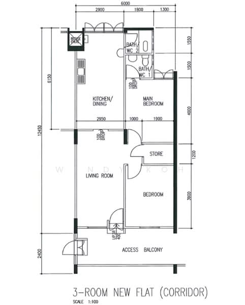 401 Hougang Avenue 10, 401 Hougang Avenue 10, 2 Bedrooms, 731 sqft, HDB Flat For Rent, by Wendy Koh, 23303746 - PropertyGuru.com.sg