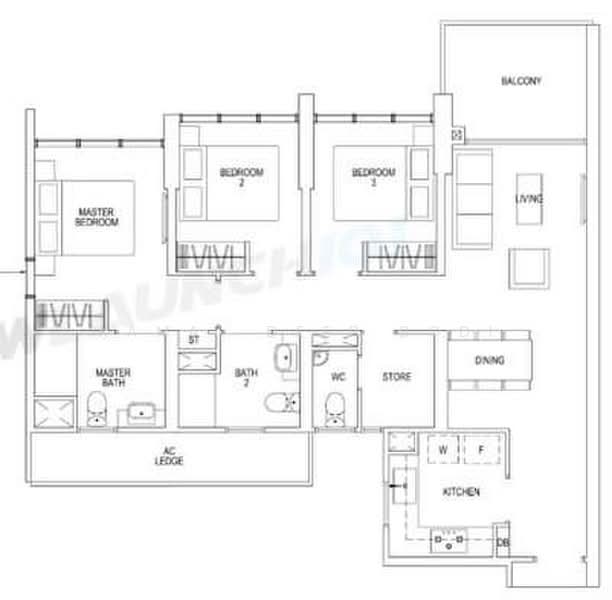 Parc Riviera, 101 West Coast Vale, 3 Bedrooms, 990 sqft, Condominium For Rent, by Kamal Deep Bodi, 23310284 - PropertyGuru.com.sg
