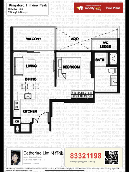 Kingsford Hillview Peak, 101 Hillview Rise, 1 Bedroom, 528 sqft, Condominium For Rent, by Catherine Lim, 23355363 - PropertyGuru.com.sg