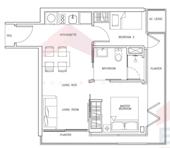 Vivace, 19 Tong Watt Road, 2 Bedrooms, 570 sqft, Apartment For Rent, by Adeline Goh, 23377202 - PropertyGuru.com.sg