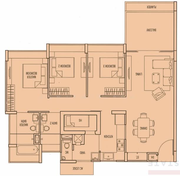 Northwood, 66 Jalan Mata Ayer, 3 Bedrooms, 1,313 sqft, Condominium For Rent, by Benjamin Poh, 23407588 - PropertyGuru.com.sg