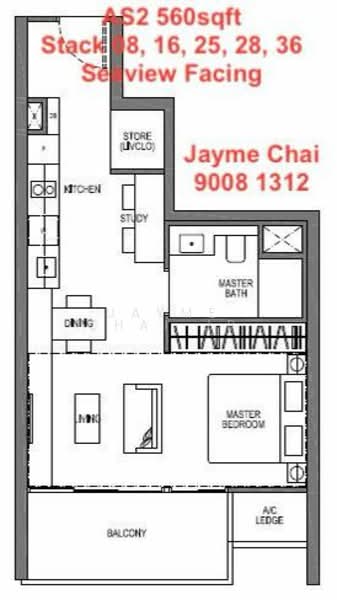 Seaside Residences, 18 Siglap Link, 1 Bedroom, 560 sqft, Apartment For Rent, by Jayme Chai JP, 23419899 - PropertyGuru.com.sg