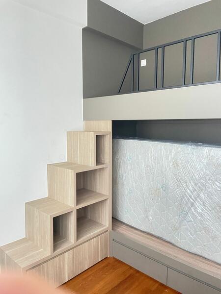Air-Con Common Room _ Upper and Lower Deck Bed Frame (permanently fixed on Wall) - Pic 1