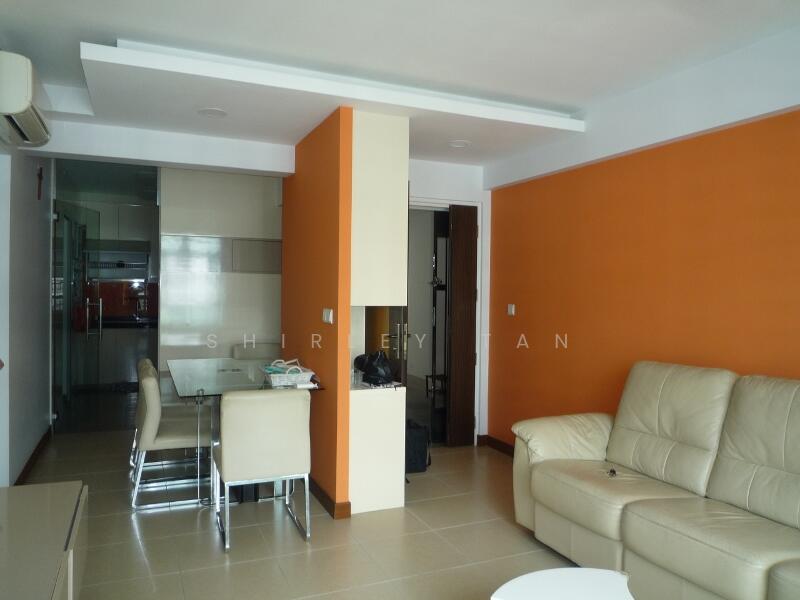 living and dining areas