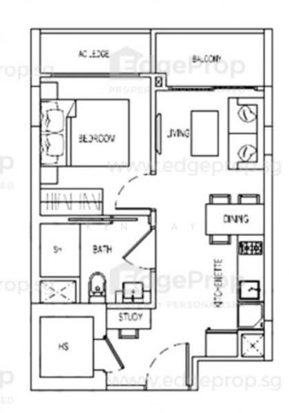 Parc Rosewood, 99 Rosewood Drive, 1 Bedroom, 431 sqft, Condominium For Rent, by Ken Tay, 23445032 - PropertyGuru.com.sg
