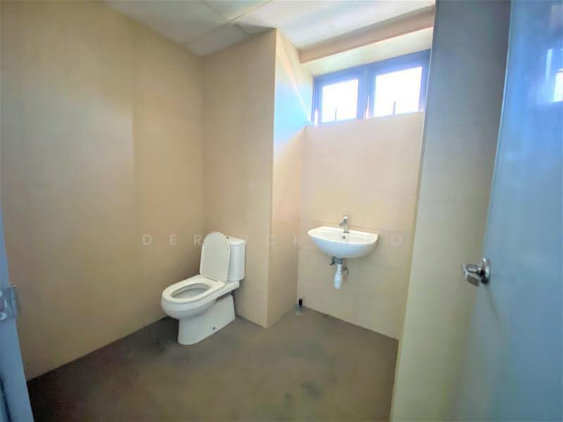 With attached toilet