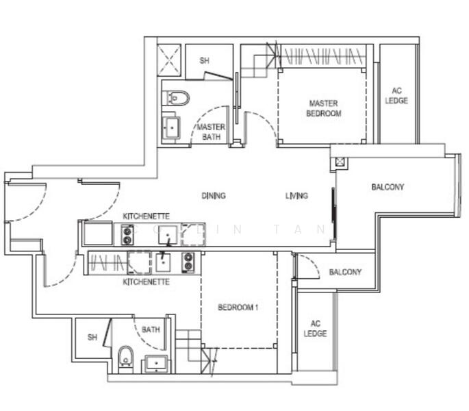 City Gate, 371 Beach Road, 1 Bedroom, 298 sqft, Condominium For Rent, by Collin Tan, 23468374 - PropertyGuru.com.sg