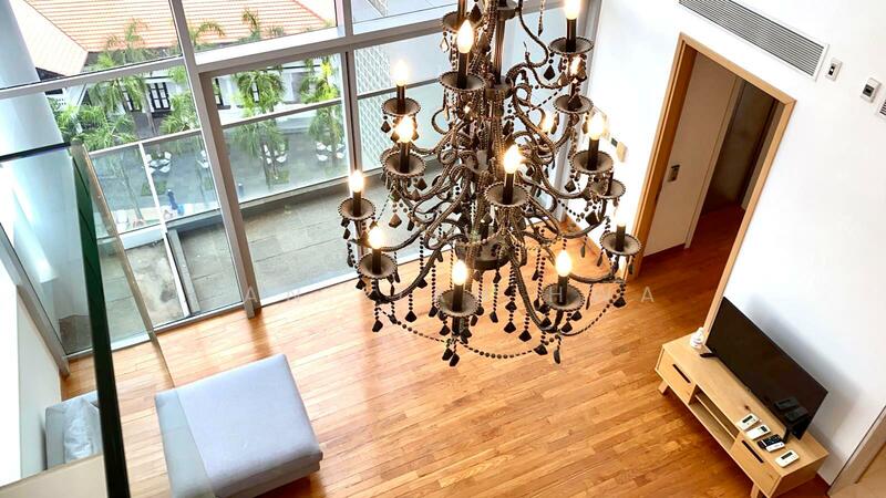 Double volume living room