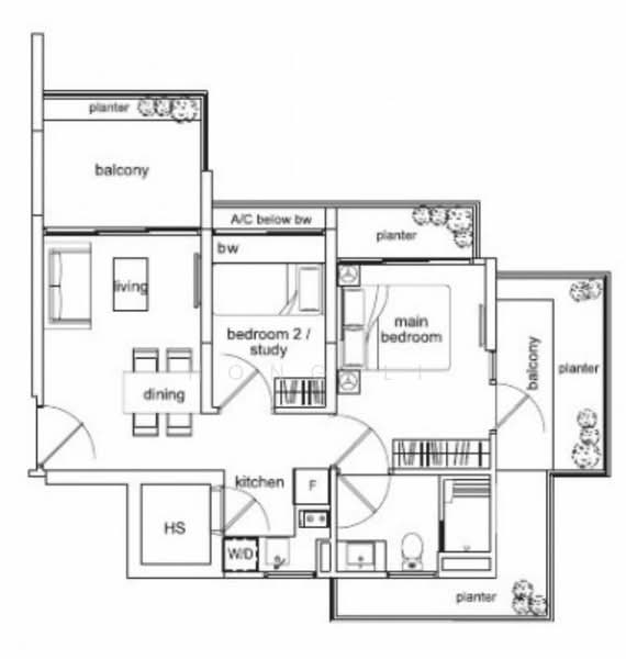 Zedge, 2 Akyab Road, 2 Bedrooms, 721 sqft, Condominium For Rent, by Hong Li, 23495465 - PropertyGuru.com.sg