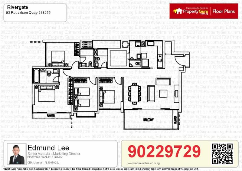 Rivergate, 99 Robertson Quay, 4 Bedrooms, 1,776 sqft, Apartment For Rent, by Edmund Lee, 23517034 - PropertyGuru.com.sg