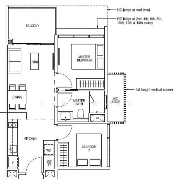 The Tapestry, 51 Tampines Street 86, 2 Bedrooms, 603 sqft, Condominium For Rent, by Vera Wang, 23517151 - PropertyGuru.com.sg
