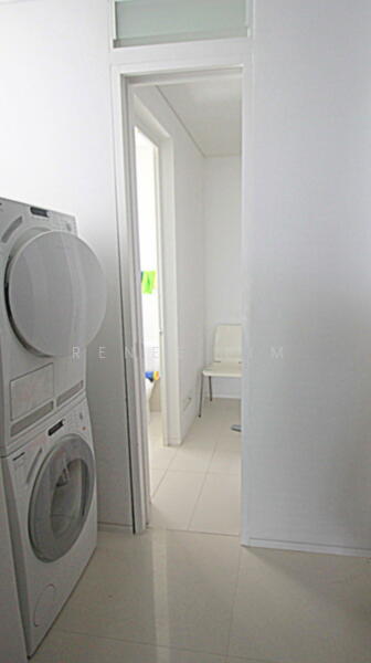 Miele Washer and Dryer at Yard area with helper's and bathroom