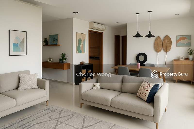 Living Room with plenty of light radiating in