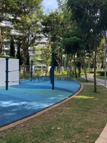 jogging in greenery around the condo