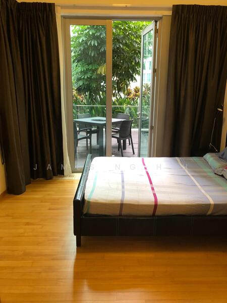 master bedroom opens s to patio