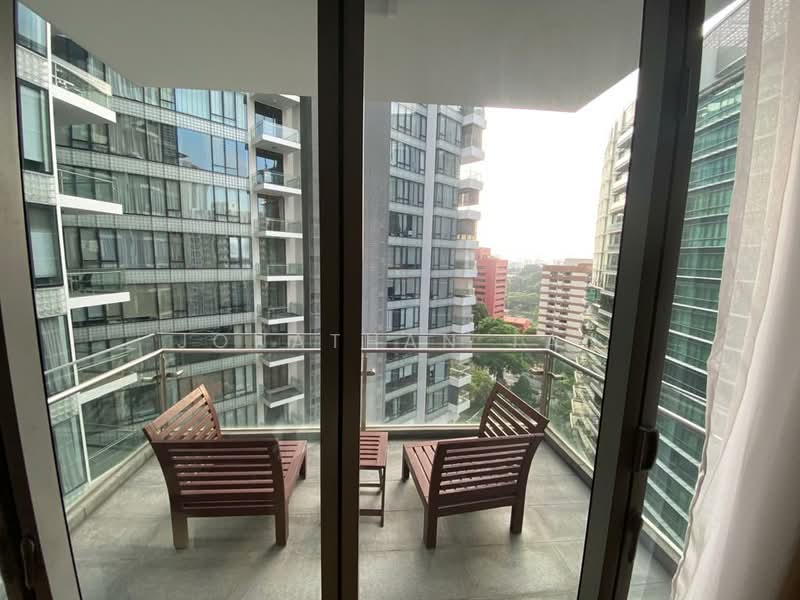 Helios Residences, 15 Cairnhill Circle, 3 Bedrooms, 1,668 sqft, Apartment For Rent, by Jonathan Tan, 23591375 - Master Bedroom Balcony - PropertyGuru.com.sg