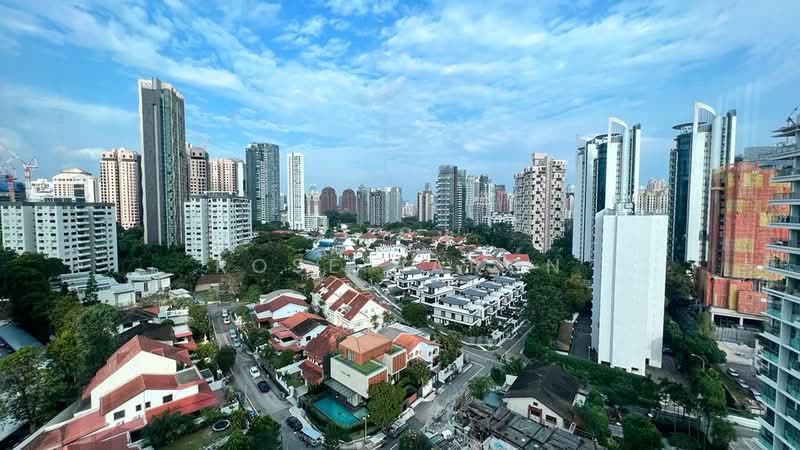 The Grange, 3 Grange Garden, 3 Bedrooms, 1,766 sqft, Condominium For Rent, by Rose Haron, 23595912 - View from balcony, living and dining - PropertyGuru.com.sg