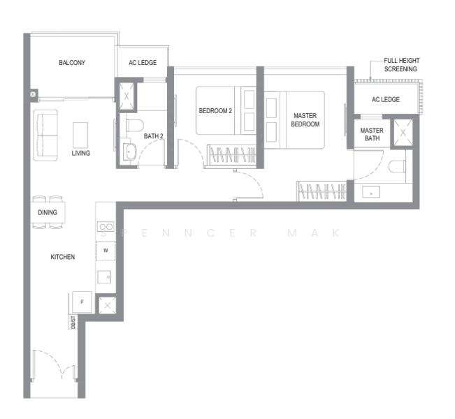 Twin VEW, 91 West Coast Vale, 2 Bedrooms, 743 sqft, Condominium For Rent, by Spenncer Mak, 23615379 - PropertyGuru.com.sg