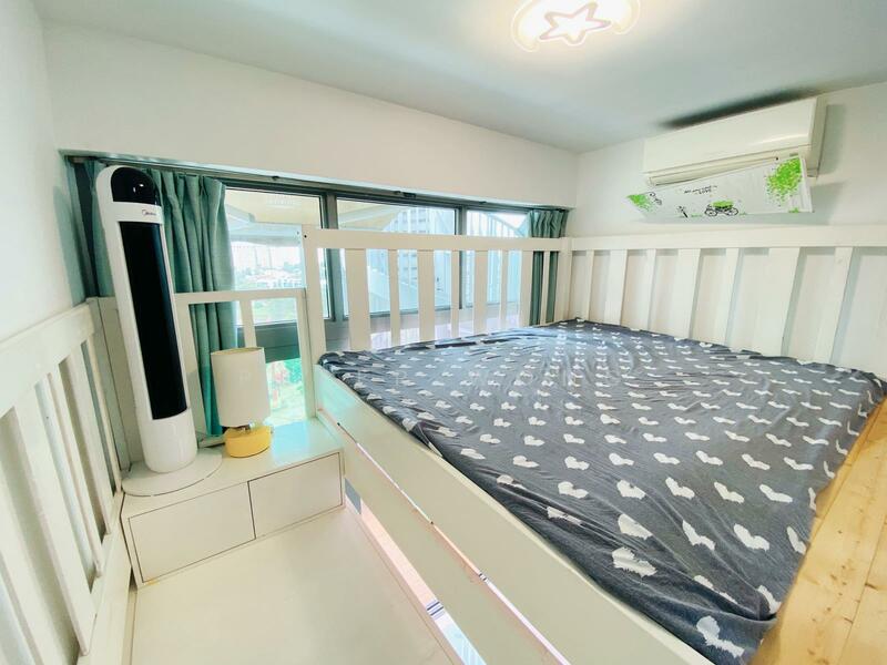 high ceiling in living room