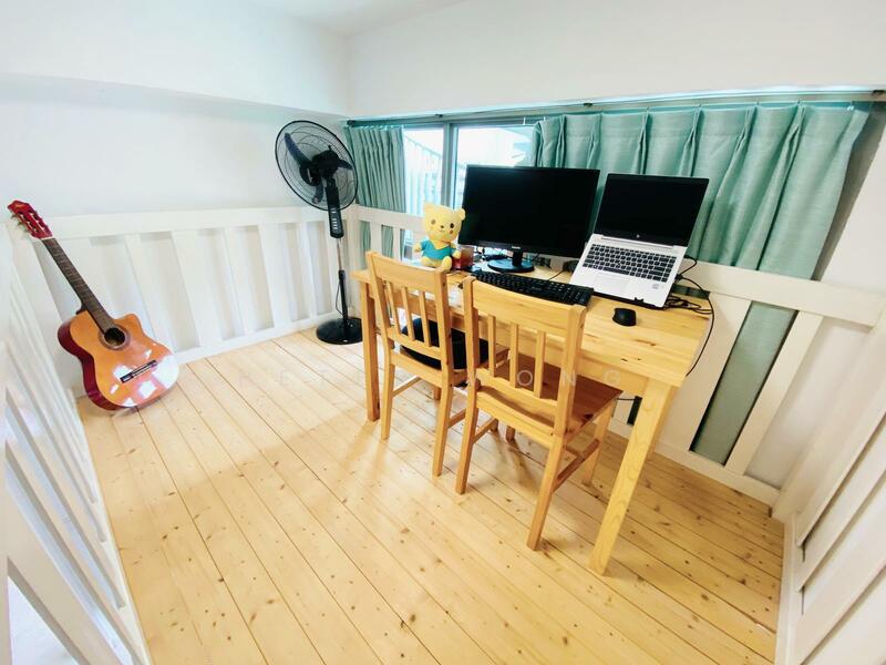 high ceiling, study in master bedroom
