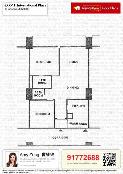 International Plaza, 10 Anson Road, Chinatown / Tanjong Pagar, Room Rental, 300 sqft, Apartment For Rent, by Amy Zeng 房姐姐, 23665267 - PropertyGuru.com.sg
