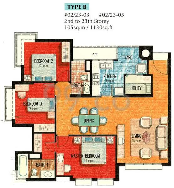 Thomson Euro-Asia, 150 Thomson Road, 3 Bedrooms, 1,130 sqft, Condominium For Rent, by Christina Goh EL, 23672344 - PropertyGuru.com.sg