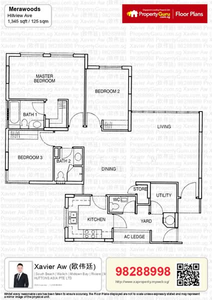 Merawoods, 136 Hillview Avenue, 3 Bedrooms, 1,346 sqft, Condominium For Rent, by Xavier Aw (欧伟廷), 23708595 - PropertyGuru.com.sg