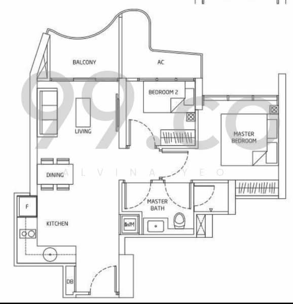 Queens Peak, Dundee Road, 2 Bedrooms, 624 sqft, Condominium For Rent, by Alvina Yeo, 23709176 - PropertyGuru.com.sg