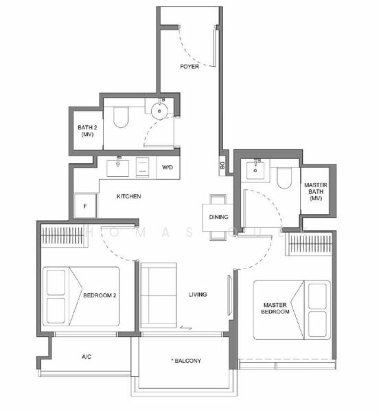 Neu at Novena, 27 Moulmein Rise, Newton / Novena, 2 Bedrooms, 549 sqft, Condominium For Sale, by Thomas Quek, 23724657 - PropertyGuru.com.sg
