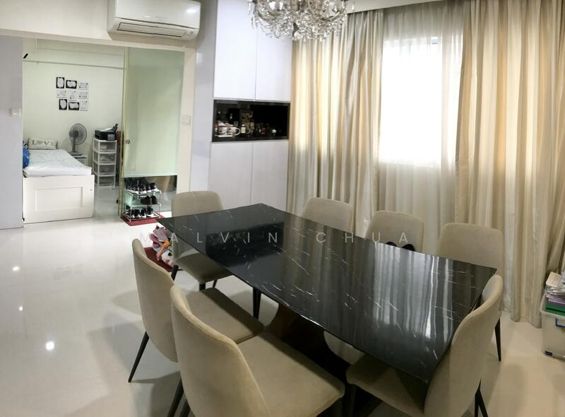 Cabinet in dining area and 4th bedroom