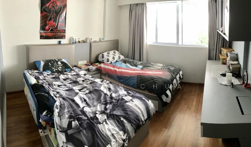 Bedroom 3 with built in study and cabinet