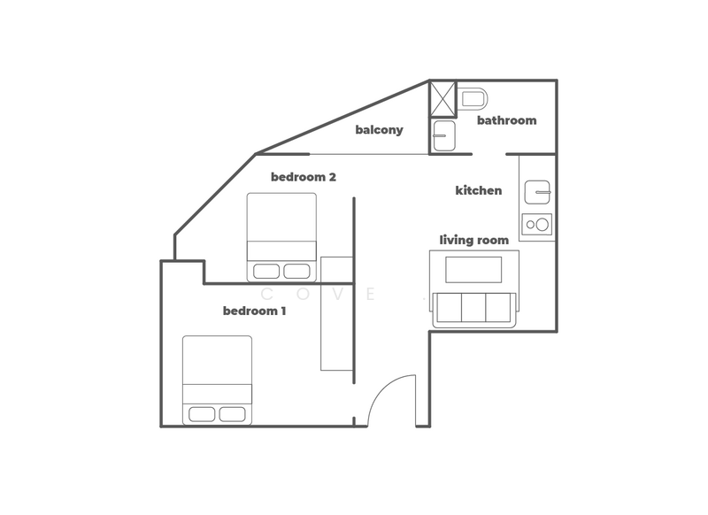 Base Residences @ Gemmill Lane #202, , 2 Bedrooms, 650 sqft, Apartment For Rent, by Cove, 23755888 - PropertyGuru.com.sg