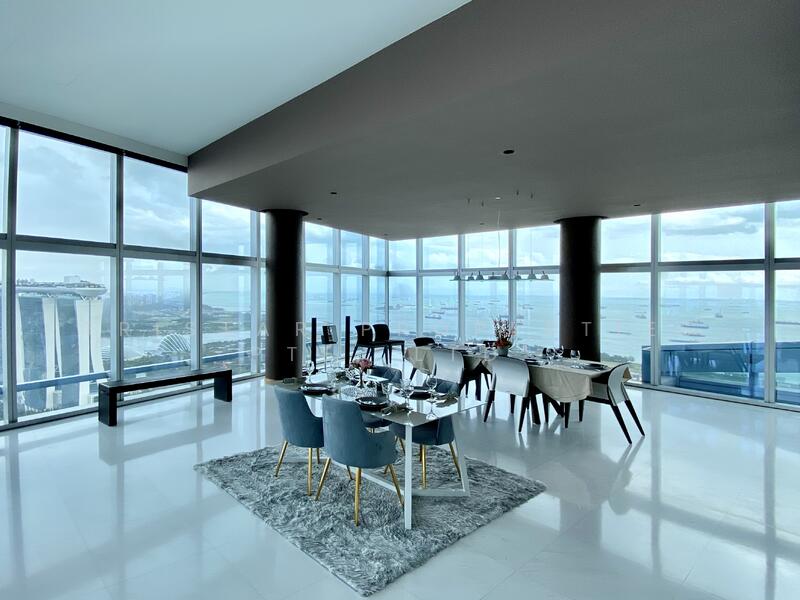 Dining area MBS and Sea View. To East, can see East Coast to Changi. To South, can see Indonesia.