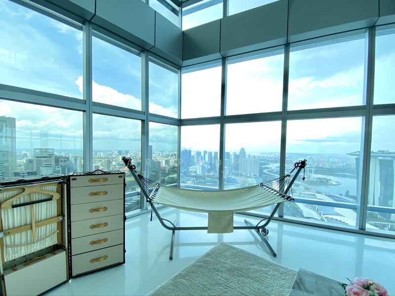 Corner of living area MBS, CBD and Civic Centre. To North, can see Johore Bahru, Malaysia.