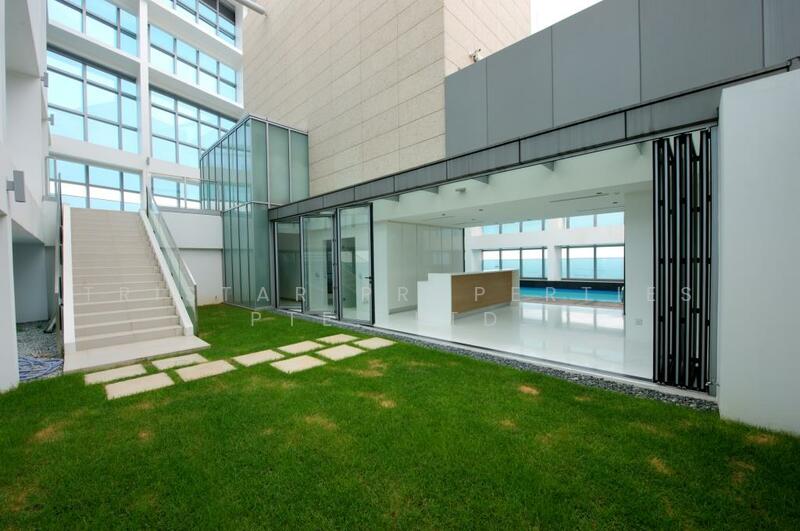 Level 54 Entertainment area, 25m swimming pool and rooftop garden to the private observation deck.