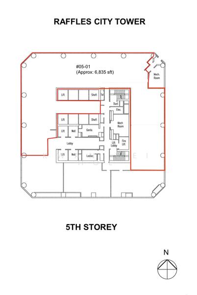 Raffles City Tower, 250 North Bridge Road, 10,700 sqft, Office For Rent, by Kwan Wei Hoe, 23774116 - CommercialGuru.com.sg