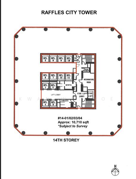 Raffles City Tower, 250 North Bridge Road, 10,700 sqft, Office For Rent, by Kwan Wei Hoe, 23774116 - CommercialGuru.com.sg