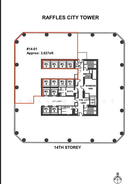 Raffles City Tower, 250 North Bridge Road, 10,700 sqft, Office For Rent, by Kwan Wei Hoe, 23774116 - CommercialGuru.com.sg