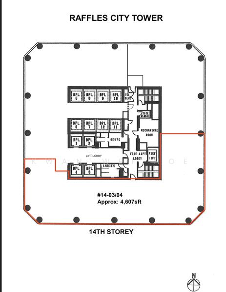 Raffles City Tower, 250 North Bridge Road, 10,700 sqft, Office For Rent, by Kwan Wei Hoe, 23774116 - CommercialGuru.com.sg