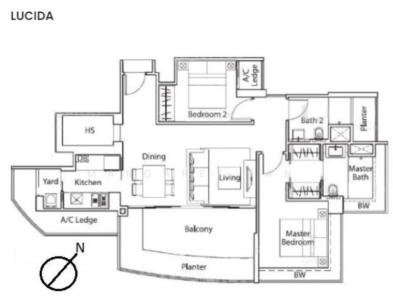 Lucida, 2 Suffolk Road, Newton / Novena, 2 Bedrooms, 1,066 sqft, Apartment For Rent, by Margaret Tan, 23792058 - PropertyGuru.com.sg
