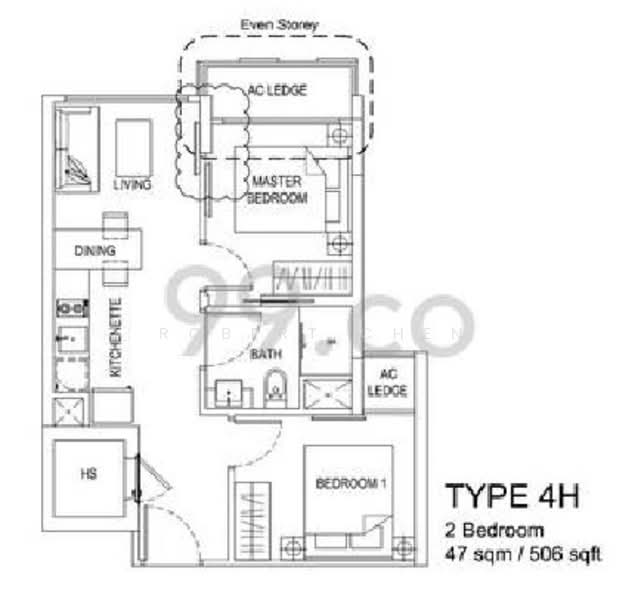 The Hillford, 172 Jalan Jurong Kechil, Clementi Park / Upper Bukit Timah, 2 Bedrooms, 506 sqft, Condominium For Rent, by Robert Chen, 23823913 - PropertyGuru.com.sg