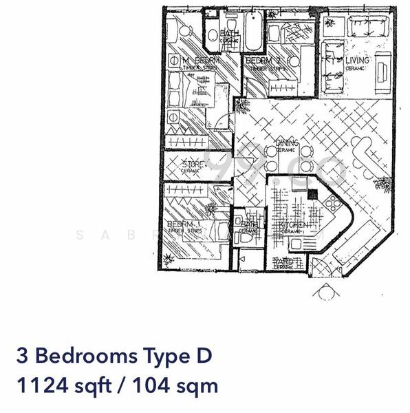 Springvale, 907 East Coast Road, 3 Bedrooms, 1109 sqft, Apartment For