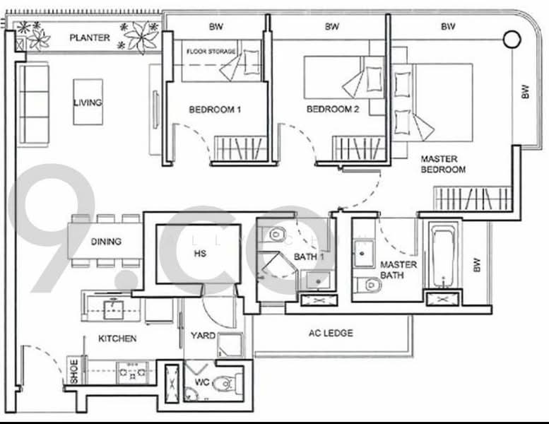 NV Residences, 91 Pasir Ris Grove, 3 Bedrooms, 1,088 sqft, Condominium For Rent, by Ally Chin, 23832530 - PropertyGuru.com.sg