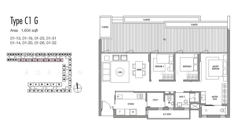 Seletar Park Residence, 21 Seletar Road, 3 Bedrooms, 1,604 sqft, Condominium For Rent, by Adrian Teng (郑景荣), 23845019 - PropertyGuru.com.sg