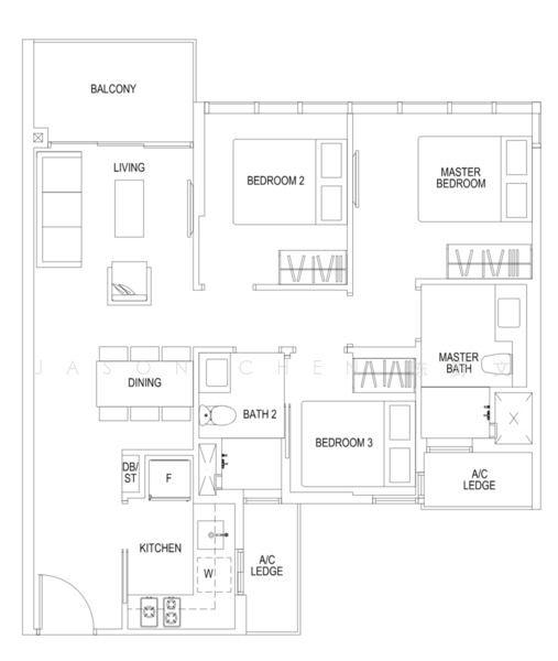 Sims Urban Oasis, 2 Sims Drive, 3 Bedrooms, 818 sqft, Condominium For Rent, by Jason Chen 陈野文, 23846189 - PropertyGuru.com.sg