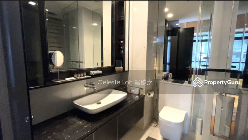 Designer bathroom setup like hotel's with separate shower 