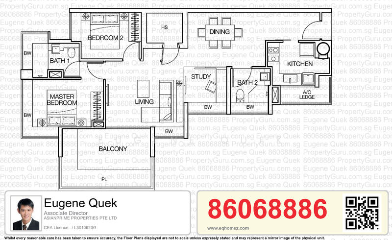 Cityscape at Farrer Park, 101 Mergui Road, 3 Bedrooms, 1,120 sqft, Condominium For Rent, by Eugene Quek, 23853886 - PropertyGuru.com.sg